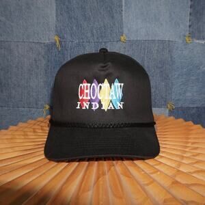 OSFA -Vintage Y2K Choctaw Indian embroider spellout rope hat